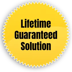 Yellow badge with "Lifetime Guaranteed Solution.